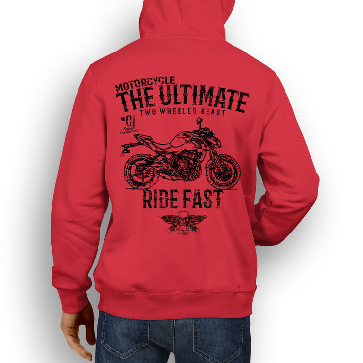 JL Ultimate Illustration For A Kawasaki Z650 Motorbike Fan Hoodie