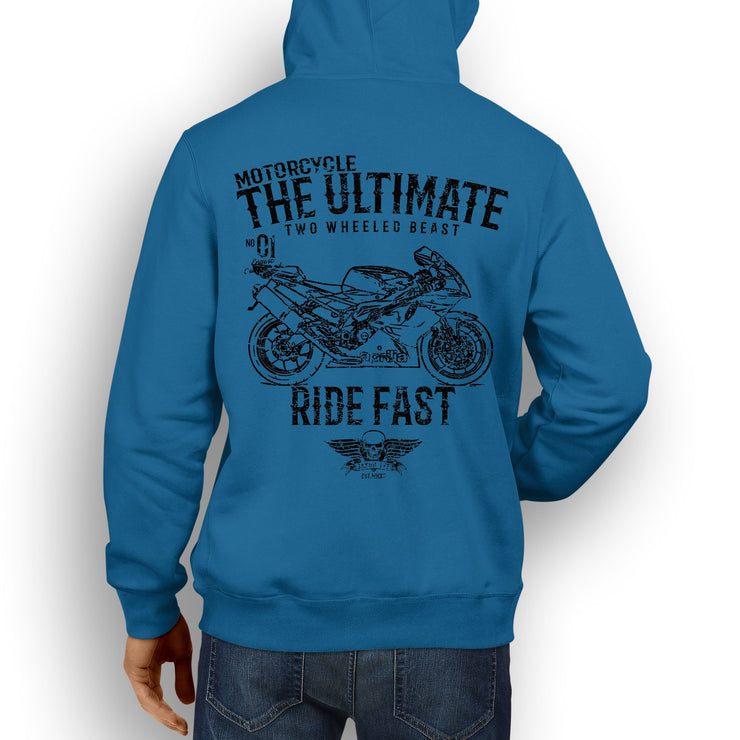 JL Ultimate Illustration for a Aprilia RSV1000R Factory Motorbike fan Hoodie