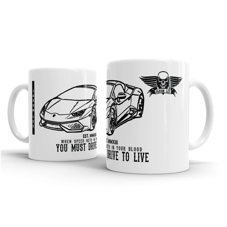 JL Illustration For A Lambo Huracan Spyder Motorcar Fan – Gift Mug
