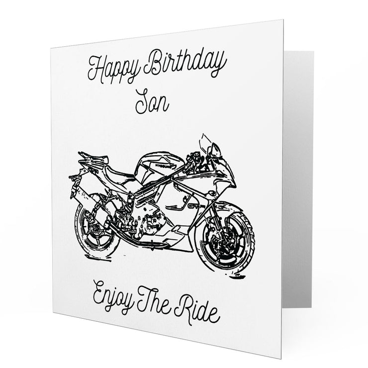 Jaxon Lee - Birthday Card for a Hyosung GT650R Motorbike fan