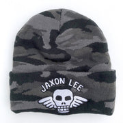 JL Winged Skull Pop Large Logo - Artic Camo Beanie