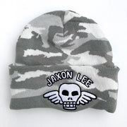 JL Winged Skull Pop Large Logo - Artic Camo Beanie