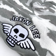 JL Winged Skull Pop Large Logo - Artic Camo Beanie