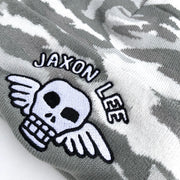 JL Winged Skull Pop Large Logo - Blue Camo Beanie