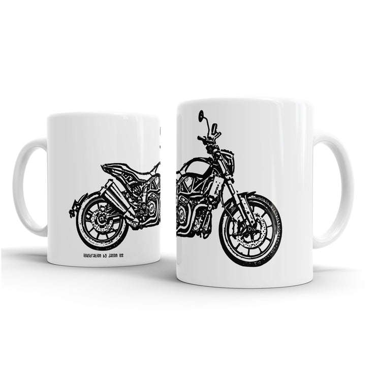 JL Illustration For A Indian FTR 1200 Motorbike Fan – Gift Mug