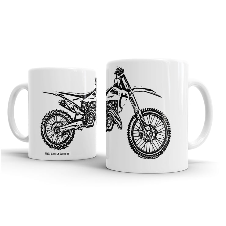 JL Illustration For A Husqvarna TC 125 Motorbike Fan – Gift Mug