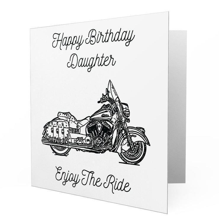 Jaxon Lee - Birthday Card for a Indian Chief Vintage Motorbike fan
