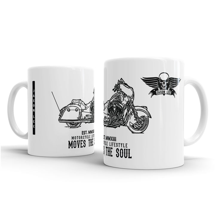 JL Illustration For A Indian Chieftain Motorbike Fan – Gift Mug