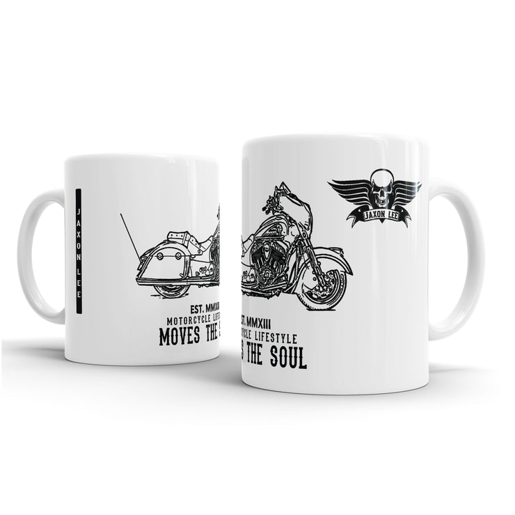 JL Illustration For A Indian Chieftain Motorbike Fan – Gift Mug