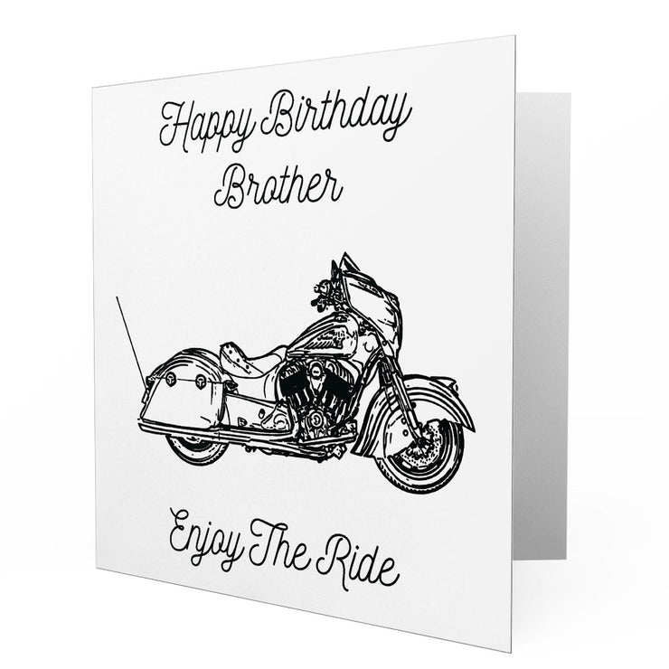 Jaxon Lee - Birthday Card for a Indian Chieftain Dark Horse Motorbike fan