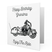 Jaxon Lee - Birthday Card for a Indian Chieftain Dark Horse Motorbike fan