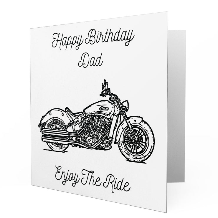 Jaxon Lee - Birthday Card for a Indian Scout Sixty Motorbike fan