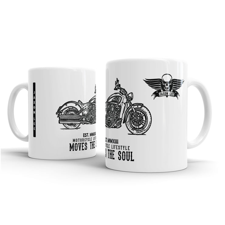 JL Illustration For A Indian Scout Motorbike Fan – Gift Mug