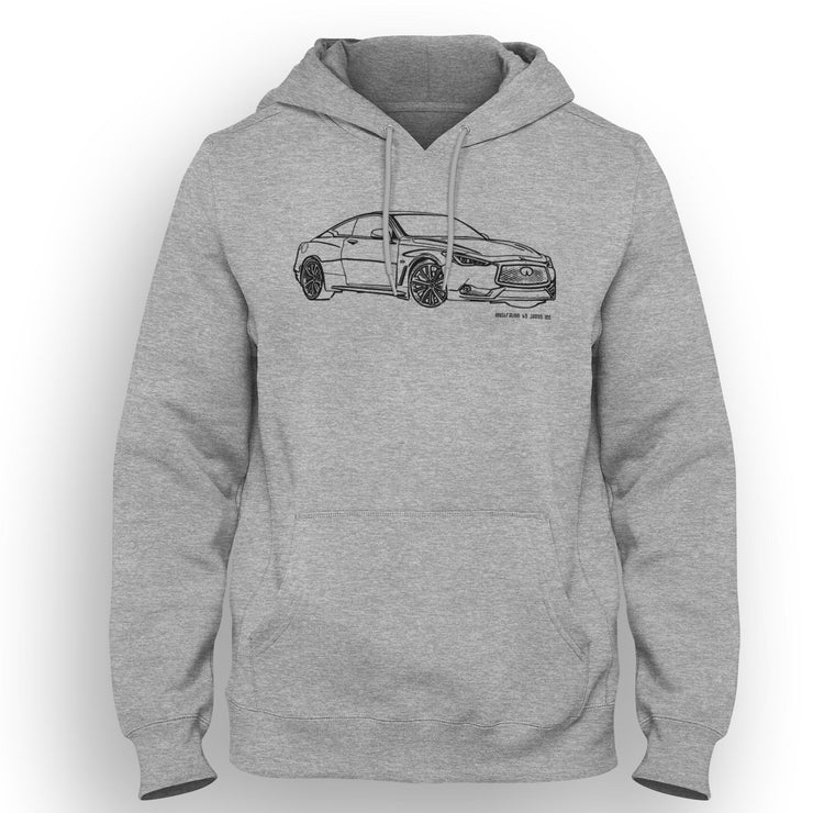 JL Illustration For A Infiniti Q60 Red Sport 400 Motorcar Fan Hoodie