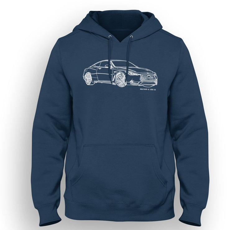 JL Illustration For A Infiniti Q60 Red Sport 400 Motorcar Fan Hoodie