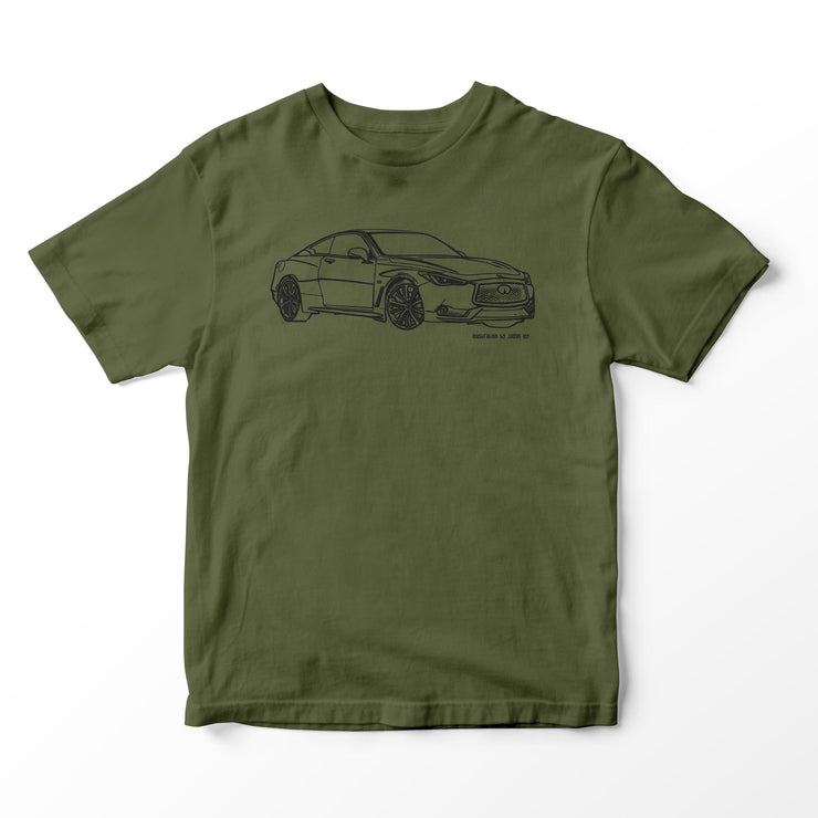 JL Illustration For A Infiniti Q60 Red Sport 400 Motorcar Fan T-shirt