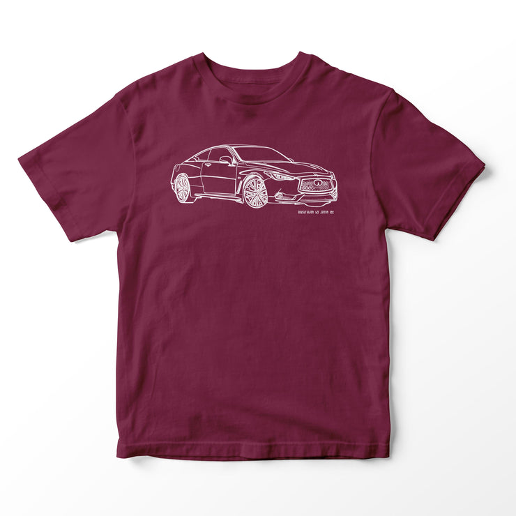 JL Illustration For A Infiniti Q60 Red Sport 400 Motorcar Fan T-shirt