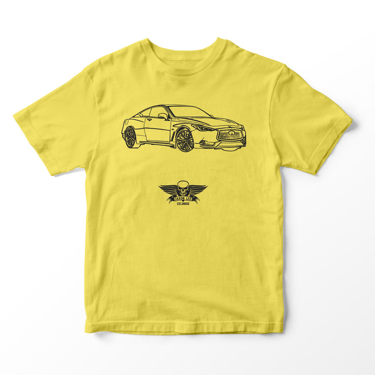 JL Basic Illustration for a Infiniti Q60 Red Sport 400 Motorcar fan T-shirt