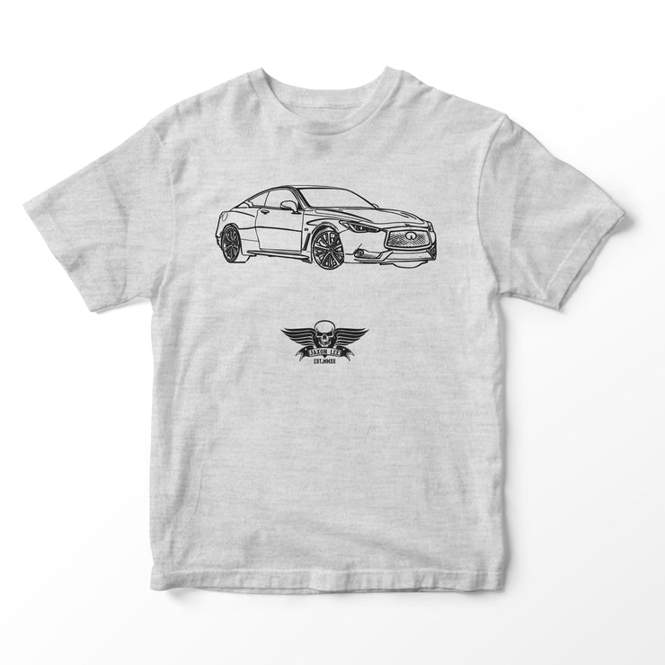 JL Basic Illustration for a Infiniti Q60 Red Sport 400 Motorcar fan T-shirt