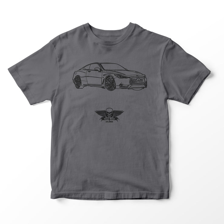 JL Basic Illustration for a Infiniti Q60 Red Sport 400 Motorcar fan T-shirt