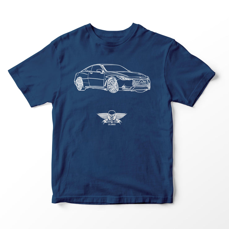 JL Basic Illustration for a Infiniti Q60 Red Sport 400 Motorcar fan T-shirt