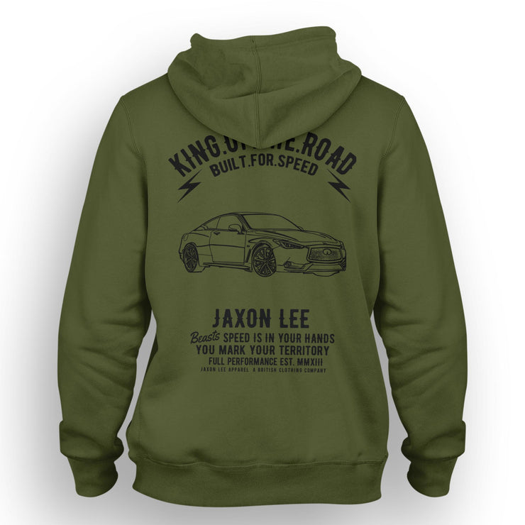 JL King Art Hood aimed at fans of Infiniti Q60 Red Sport 400 Motorcar