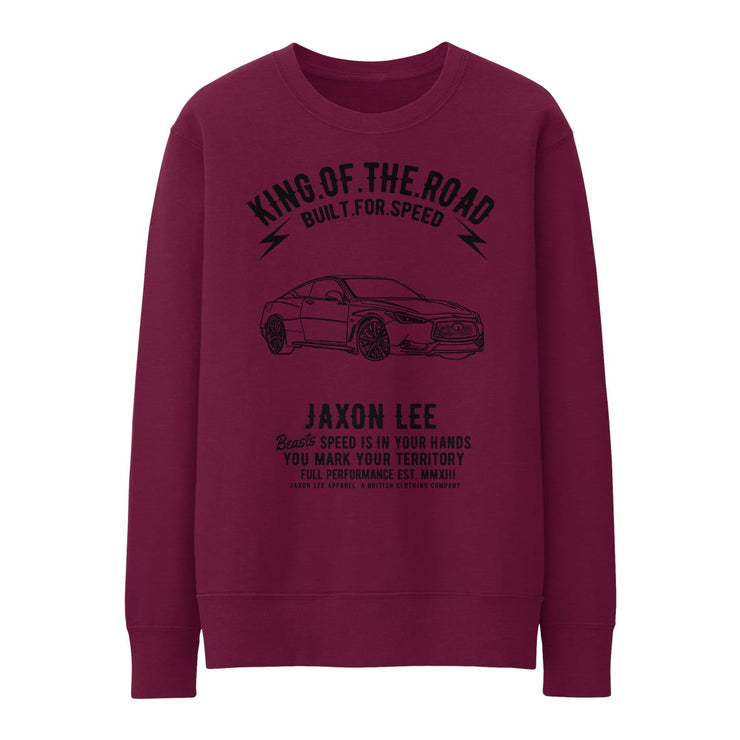 JL King Illustration for a Infiniti Q60 Red Sport 400 Motorcar fan Jumper