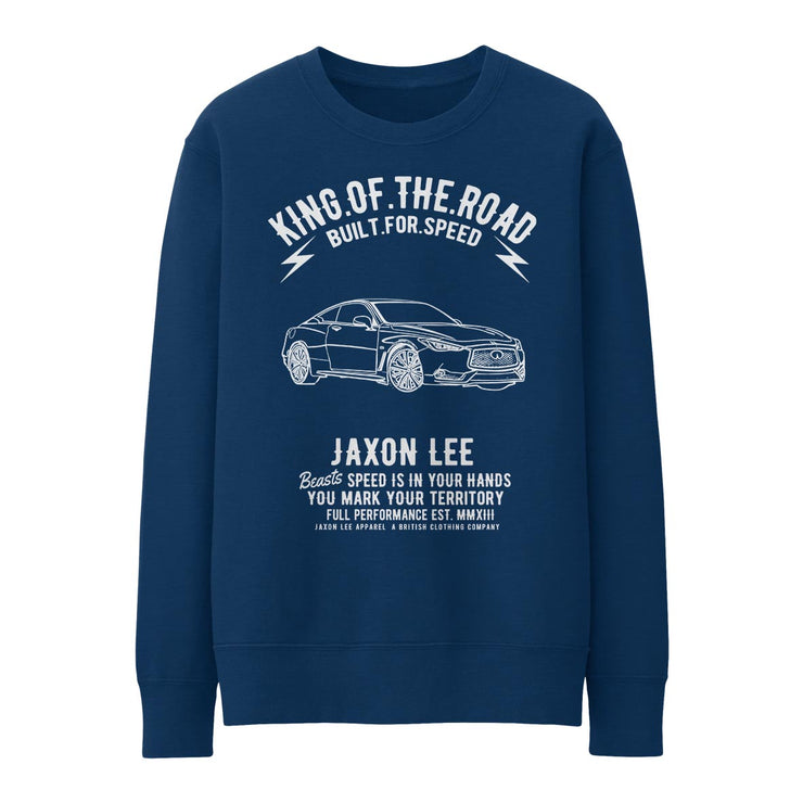 JL King Illustration for a Infiniti Q60 Red Sport 400 Motorcar fan Jumper