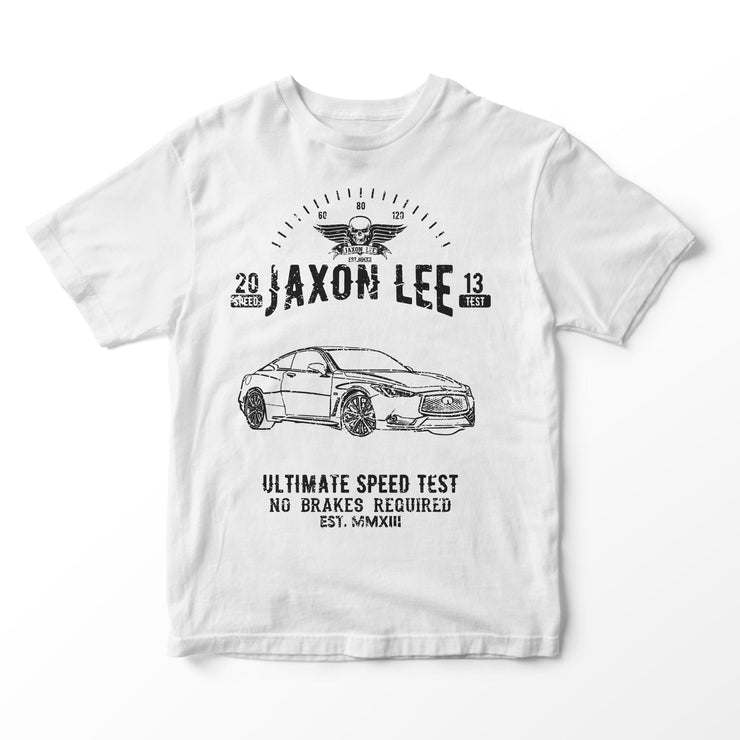 JL Speed Illustration for a Infiniti Q60 Red Sport 400 Motorcar fan T-shirt