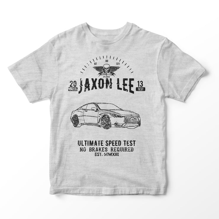 JL Speed Illustration for a Infiniti Q60 Red Sport 400 Motorcar fan T-shirt