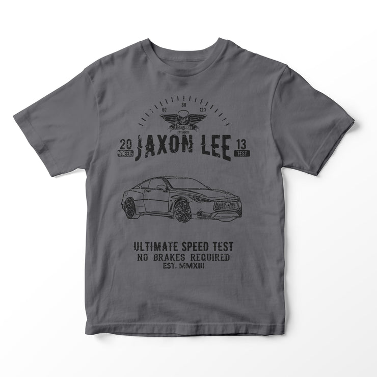 JL Speed Illustration for a Infiniti Q60 Red Sport 400 Motorcar fan T-shirt