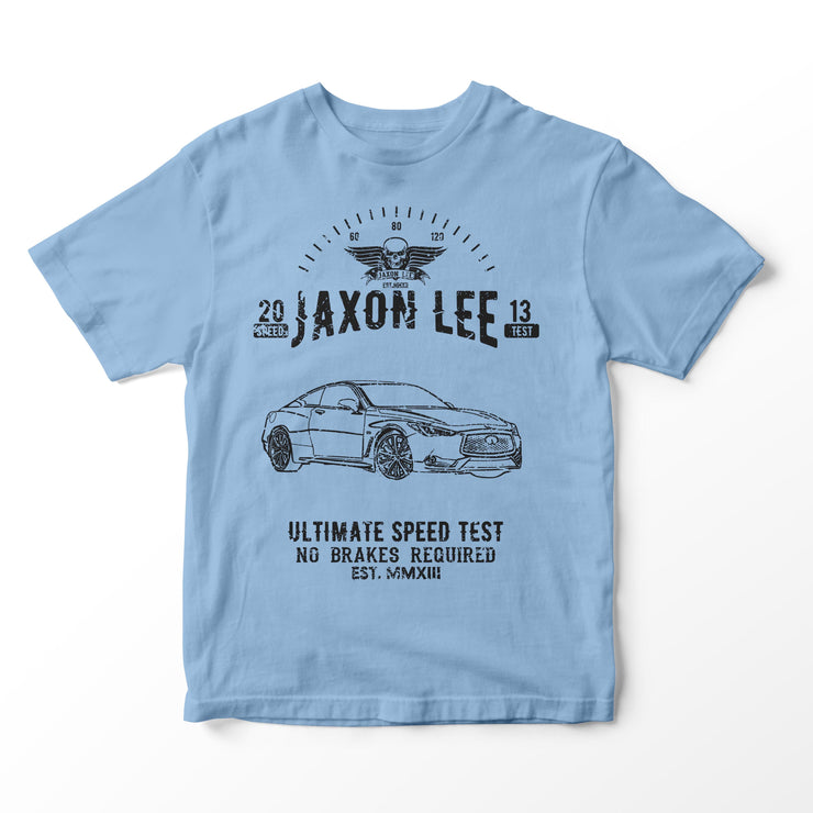 JL Speed Illustration for a Infiniti Q60 Red Sport 400 Motorcar fan T-shirt