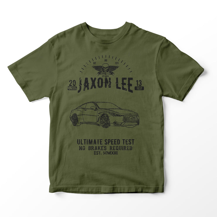 JL Speed Illustration for a Infiniti Q60 Red Sport 400 Motorcar fan T-shirt