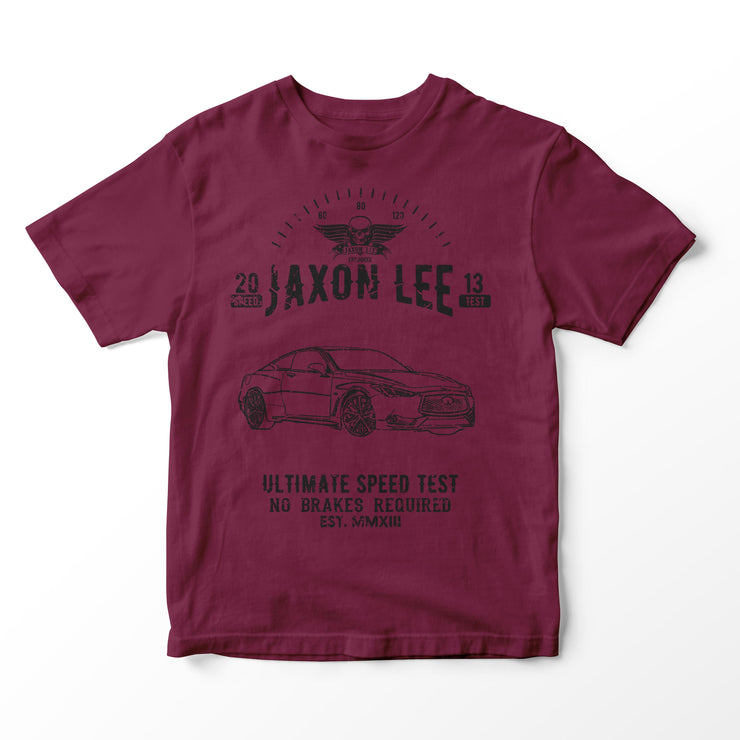 JL Speed Illustration for a Infiniti Q60 Red Sport 400 Motorcar fan T-shirt