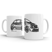 JL Illustration For A Abarth 595 Turismo GTI Motorcar Fan – Gift Mug