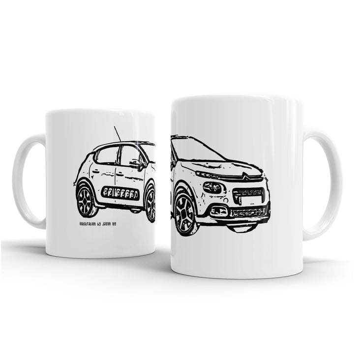 JL Illustration For A Citroen C3 Motorcar Fan – Gift Mug