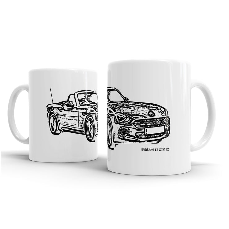 JL Illustration For A Fiat 124 Spider Motorcar Fan – Gift Mug