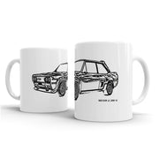 JL Illustration For A Fiat 131 Abarth Motorcar Fan – Gift Mug