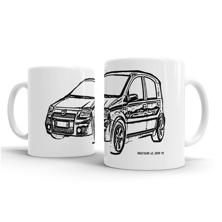 JL Illustration For A Fiat Panda 100HP Motorcar Fan – Gift Mug