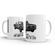 JL Illustration For A Ford 1966 Mustang Convertible Motorcar Fan – Gift Mug