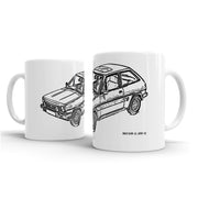 JL Illustration For A Ford Fiesta Mk1 XR2 Motorcar Fan – Gift Mug