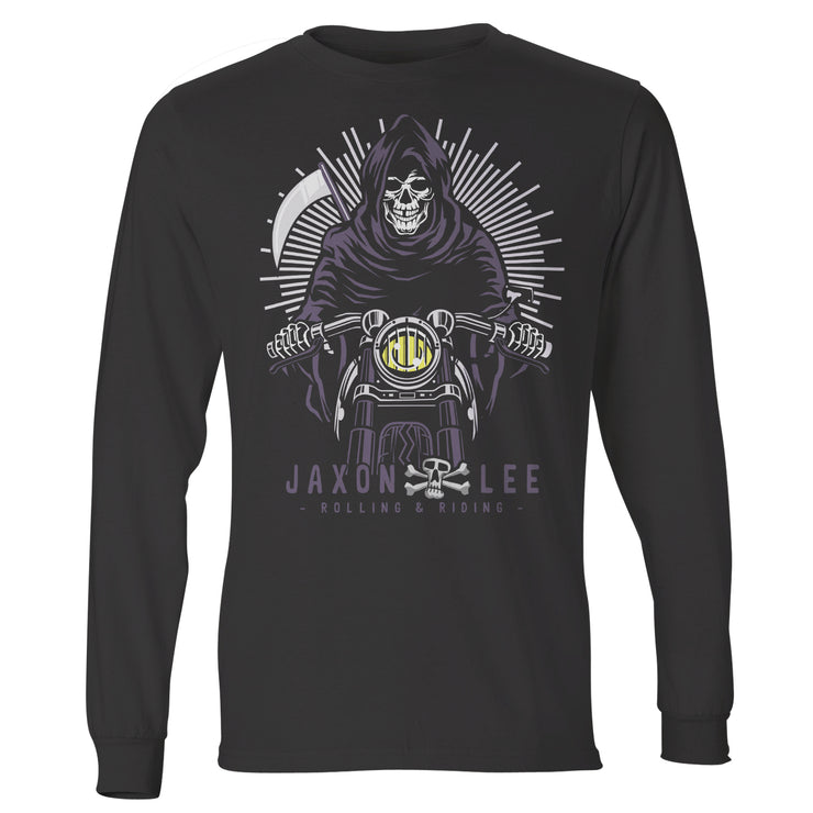 Jaxon Lee Grim Reaper Motorcycle – Long Sleeve T-shirt