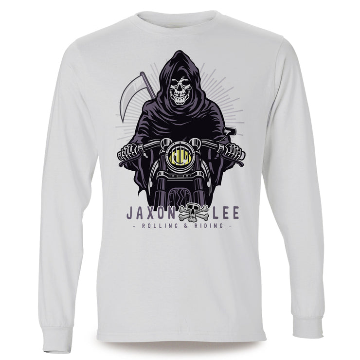 Jaxon Lee Grim Reaper Motorcycle – Long Sleeve T-shirt