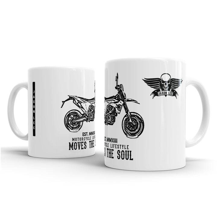 JL Illustration For A Husqvarna 701 Supermoto Motorbike Fan – Gift Mug