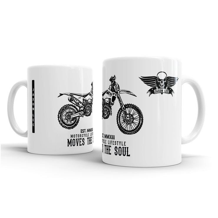 JL Illustration For A Husqvarna FE 450 Motorbike Fan – Gift Mug