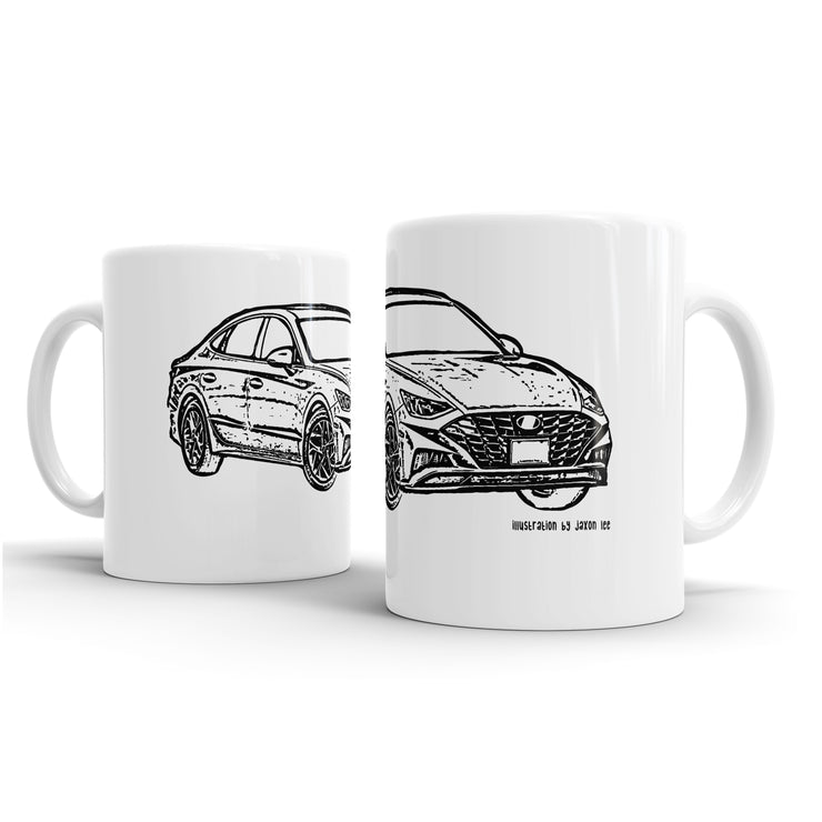 JL Illustration For A Hyundai Sonata Motorcar Fan – Gift Mug