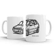 JL Illustration For A Peugeot 205 GTI Motorcar Fan – Gift Mug