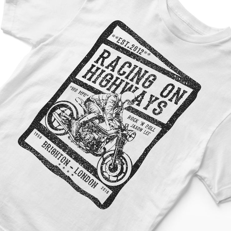 JL Cafe Racer Racing on Highways -  T-shirts