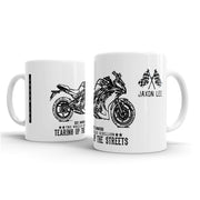 JL Illustration For A Kawasaki ER6F Motorbike Fan – Gift Mug