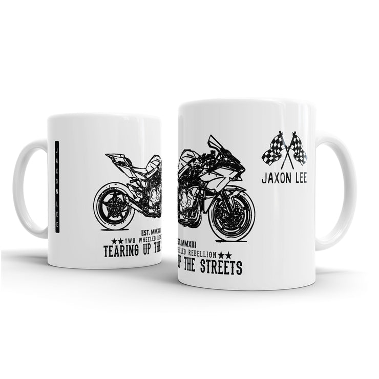 JL Illustration For A Kawasaki Ninja H2R Motorbike Fan – Gift Mug